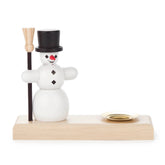 Candle holder with snowman, for candle d=14mm
